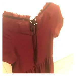 Burgundy and with black details